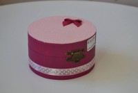 Caixa redonda decoupage